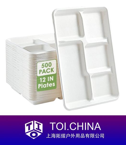 5 Compartment Plates