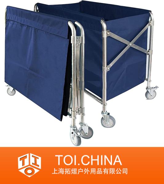 Laundry Cart with Wheels, Collapsible Laundry Carts