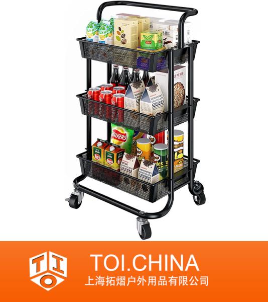 Utility Cart, Heavy Duty 3 Tier Rolling Cart